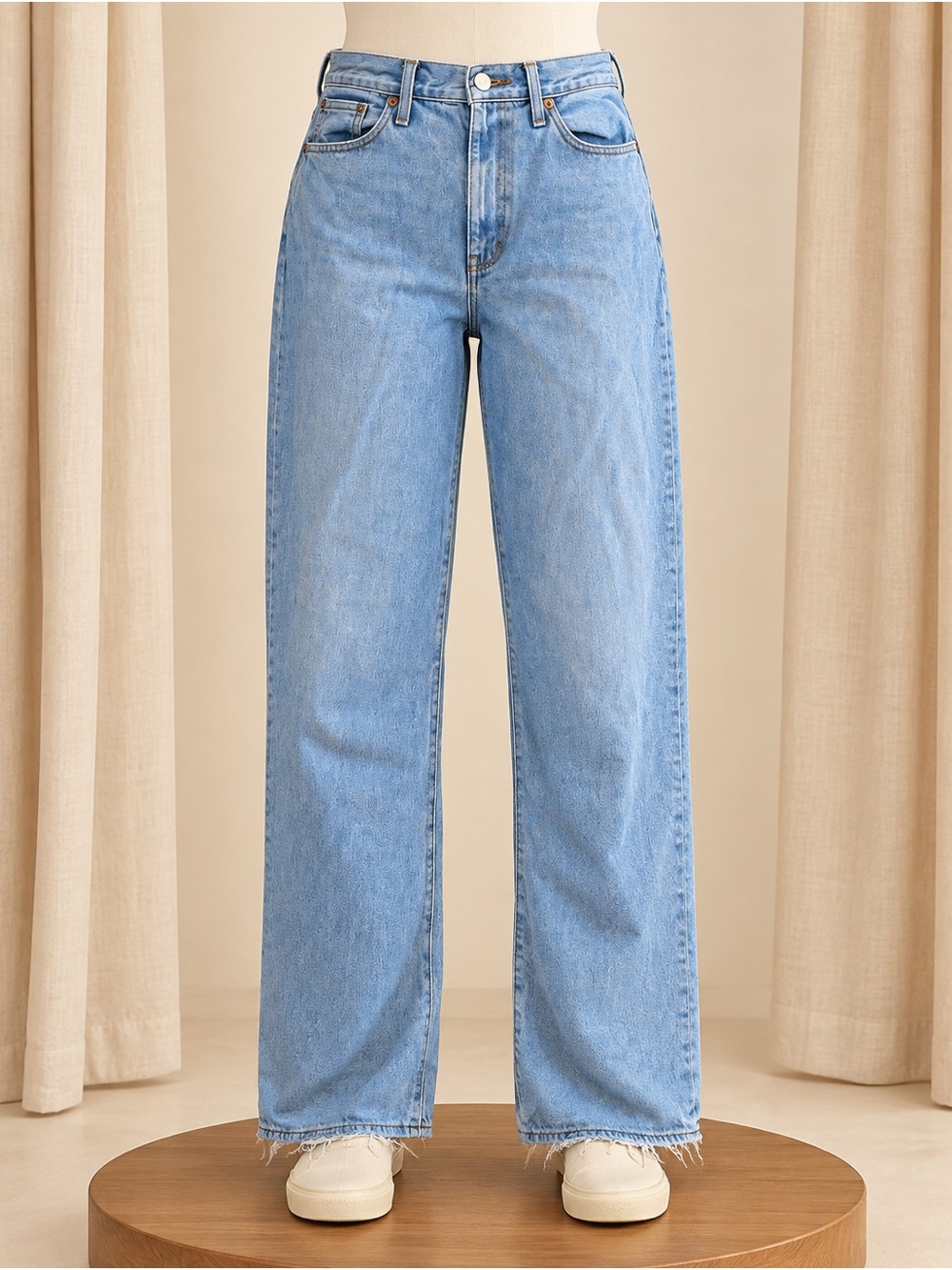 Madewell Light Blue High-Rise Wide-Leg Jeans size 30
